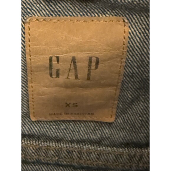 Gap Size XS Jean Denim Jacket Vintage Hippie Boho Blue Trucker - Picture 4 of 6